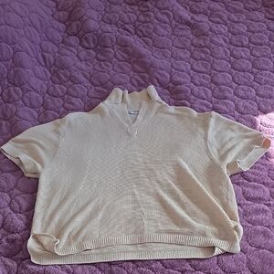 Zara Cream Cropped shirt